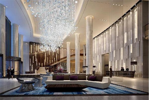 酒店大堂JD20078277線性吊燈定制 一站式燈具廠家設(shè)計(jì)